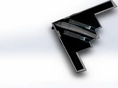 SolidWorks B2 Stealth Bomber 3D Model 3D print model