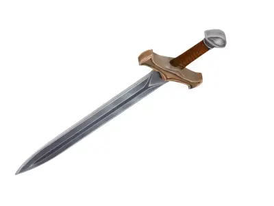 Stylized Medieval Sword Low-poly 3D model purchase