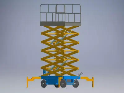 hydraulic scissors lift 3d model 3D model