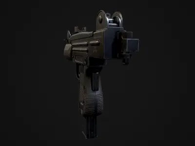 Mini UZI Low-poly 3D model purchase