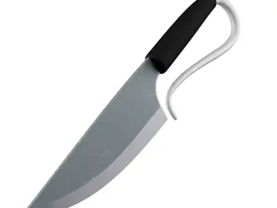 Short battle knife v1 Low-poly 3D model