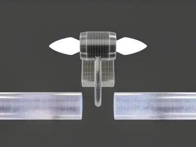 Mirror Light - High Poly  3D model