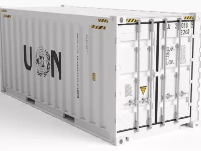 20 ft Military UN Cargo Containers 3D model