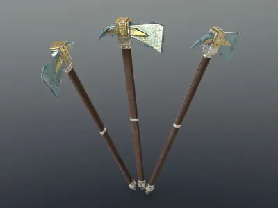 Axe - Mithril Low-poly 3D model