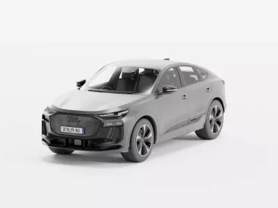 Audi Q6 Sportback E Tron 2025 Free low-poly 3D model