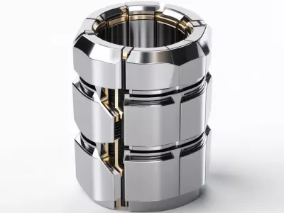 Futuristic Metal Engine Part 3D model