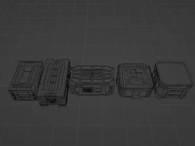 3D Models Of Sci-Fi Container 3D model