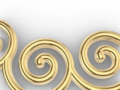spiral earrings stl verified 3D print model