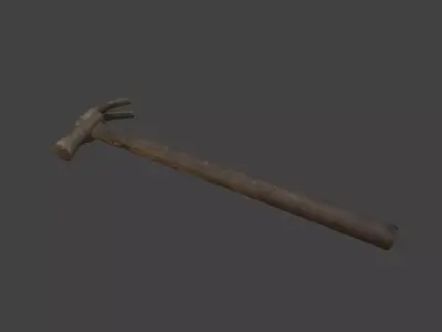 Hammer Low-poly 3D model 9