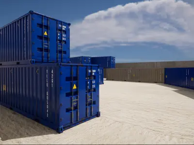Shipping Container Sample Free low-poly 3D model