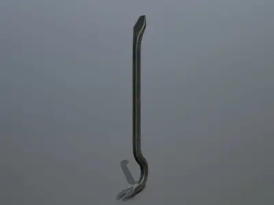 Crowbar metal hook Low-poly 3D model purchase