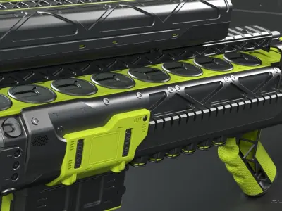 Sci-fi concept laser sniper rifle Free 3D model