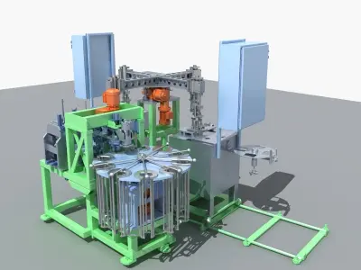 Industrial Equipment 33 - Multi Station Dual Turntable  3D model