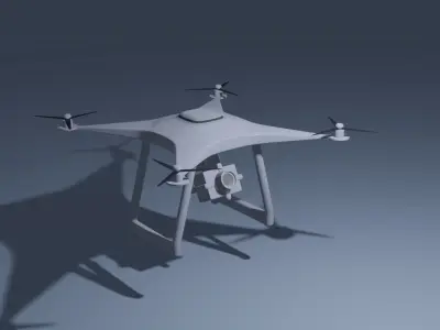 Drone with camera 3D model purchase