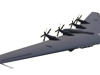 Northrop XB-35 Low-poly 3D model