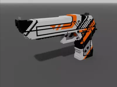 Desert Eagle Asimov Low-poly 3D model