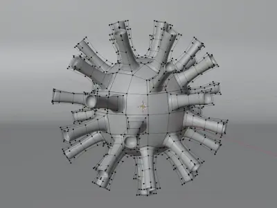 3D Artistic Corona virus model 3D model