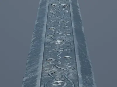Exquisite Ancient Chinese Sword 3D Model Low-poly 3D model