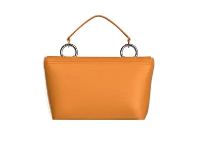 Orange Leather Flap Bag 3D model