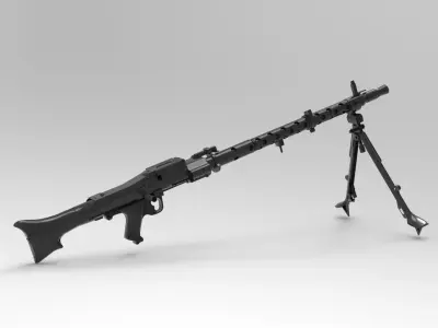 MG 34 Machine Gun 3D model