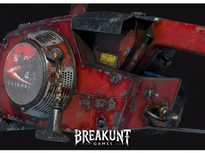 Animated Chainsaw - 3 assets 3D model
