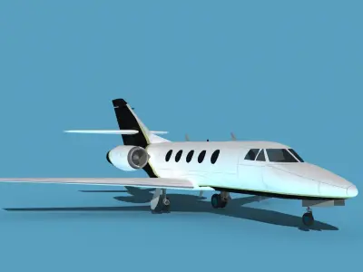 Dassault Falcon 20 V08 3D model