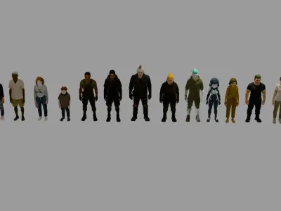 Mini series Cyberpunk set 01 3D model