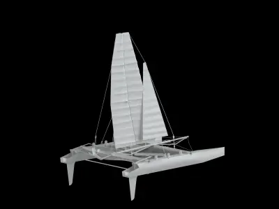 Catamaran Sailing Boat 3D print model