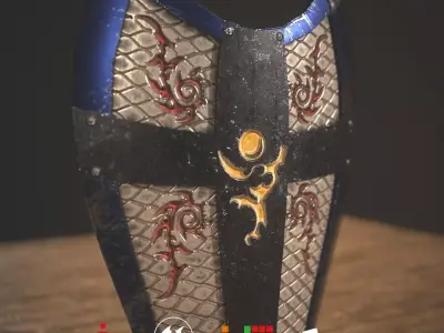 HIE Game Ready Shield D180731 Low-poly 3D model