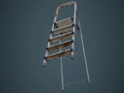 Step Ladder 4B Low-poly 3D model