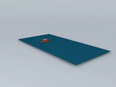 Santa Kayak Free 3D model