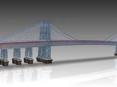Williamsburg Bridge NYC 3D model