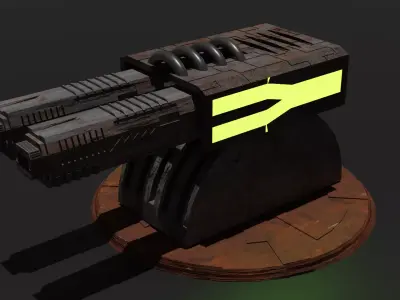 Rusty Turret 3D Model 3D model