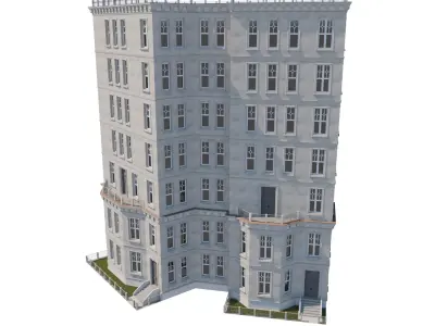 Old Washington DC Building 01 by THREEDEE INC Low-poly 3D model
