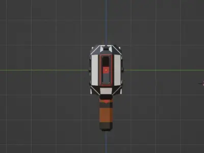 Space Gun-YBR Free low-poly 3D model