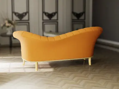 Furniture Sofa Chaise Lounge Low-poly 3D model