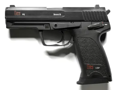 HK USP pistol Free low-poly 3D model