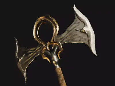 EgyptianCombat Axe Low-poly 3D model