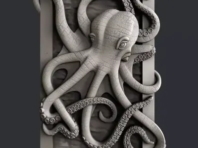 3d STL models for CNC octopus 3D model