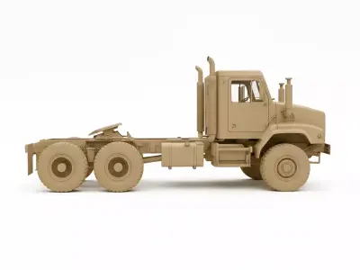 Heavy Duty Tractor Truck Low-poly 3D model