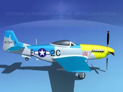 P-51D Mustang Lou IV 3D model