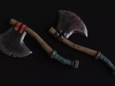 Game Ready Axe Low-poly 3D model