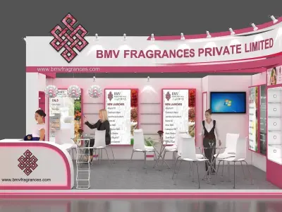 2 side open stall design  3D model