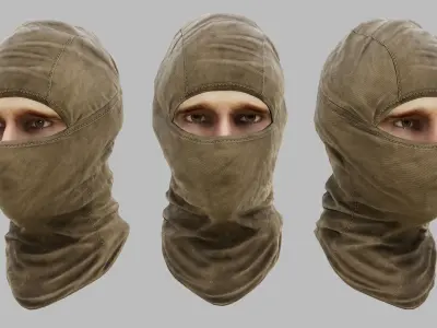 Military Balaclava Low-poly 3D model
