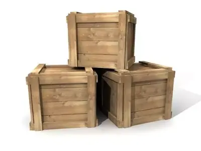 Stack of Simple Crates 3D model