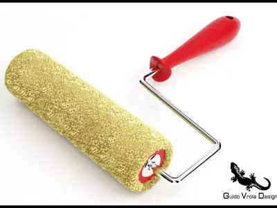 Paint Roller Brush 3D model purchase