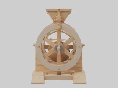 Grainmill Model Low-poly 3D model