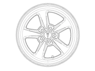 3D printable Pontiac wheel  3D print model