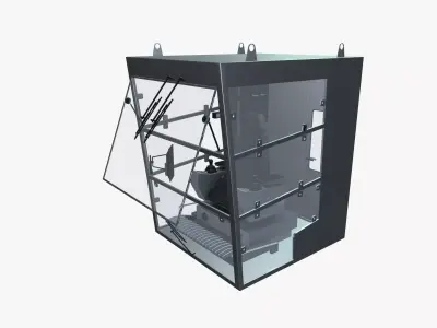 Crane Cabin 3D model
