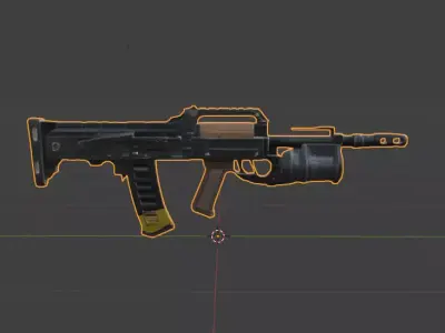 Grom S14 gun  3D model